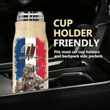 Personalized French Army Veteran Custom Rank & Name Bullet Tumbler Printed AHVA241537