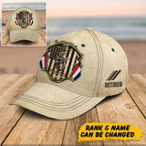 Personalized French Army Veteran Custom Name, Rank & Time Cap 3D Printed AHHN241546