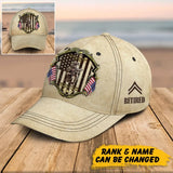 Personalized US Army Veteran Custom Name, Rank & Time Cap 3D Printed AHHN241546