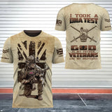 Personalized I Took A DNA Test God Is My Father Veterans Are My Brothers UK Army Veteran 3D T-shirt Printed AHVQ241554
