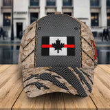 Personalized Canadian Firefighter Flag Custom Name  Cap 3D Printed QTKH241556