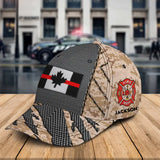 Personalized Canadian Firefighter Flag Custom Name  Cap 3D Printed QTKH241556