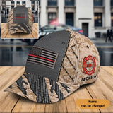 Personalized US Firefighter Flag Custom Name  Cap 3D Printed QTKH241556