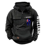 Personalized Spartan Helmet Australian Veteran Custom Name American Retro Hooded Sweatshirt Printed QTKH241563