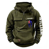 Personalized Spartan Helmet Australian Veteran Custom Name American Retro Hooded Sweatshirt Printed QTKH241563