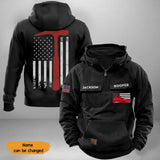 Personalized US Roofer US Flag American Retro Hooded Sweatshirt Printed KVH241578
