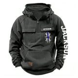 Personalized UK Veteran Starpan Helmet & Name American Retro Hooded Sweatshirt Printed QTKH241589