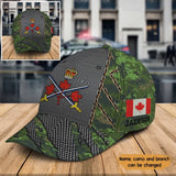 Personalized Canadian Veteran Logo Canada Flag & Name Cap 3D Printed QTKH241599