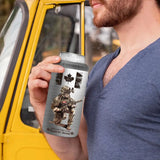 Personalized Canadian Army Veteran Logo Custom Name, Rank & Time Can Cooler 16oz Printed LVA241604