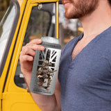 Personalized British Army Veteran Logo Custom Name, Rank & Time Can Cooler 16oz Printed LVA241604