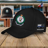 Personalized Australian Police Branch Logo & Name Black Cap Printed QTVQ241620
