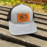 Personalized US Flag Welder Custom Name Leather Patch Hat Printed KVH241629