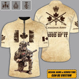 Personalized Canadian Army Been There Done That & Damn Proud Of It Half Turtleneck Short Sleeve Polo 3D Printed AHVQ241593