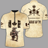 Personalized Canadian Army Been There Done That & Damn Proud Of It Half Turtleneck Short Sleeve Polo 3D Printed AHVQ241593