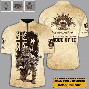 Personalized Australian Army Been There Done That & Damn Proud Of It Half Turtleneck Short Sleeve Polo 3D Printed AHVQ241593