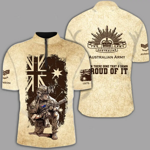 Personalized Australian Army Been There Done That & Damn Proud Of It Half Turtleneck Short Sleeve Polo 3D Printed AHVQ241593