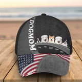 Personalized Dog Mom Dog Dad US Flag Dog Lovers Gift Cap 3D Printed HN241639