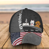 Personalized Dog Mom Dog Dad US Flag Dog Lovers Gift Cap 3D Printed HN241639