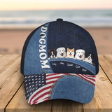 Personalized Dog Mom Dog Dad US Flag Dog Lovers Gift Cap 3D Printed HN241639