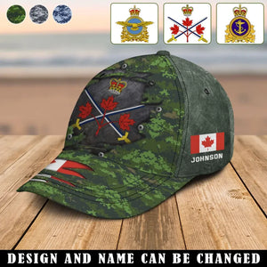 Personalized Canadian Veteran Logo Canada Flag Custom Name Cap 3D Printed QTHN241644