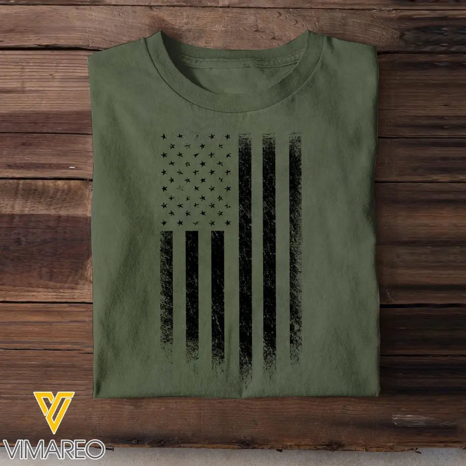 Personalized US Flag US Veteran Logo & Service Time T-shirt Printed KVH241658
