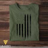 Personalized US Flag US Veteran Logo & Service Time T-shirt Printed KVH241658
