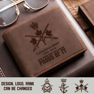 Personalized Canadian Army Veteran Been There Done That & Damn Proud Of It Leather Wallet Printed AHVQ241663