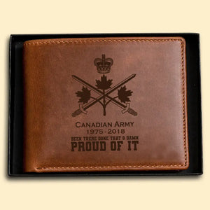 Personalized Canadian Army Veteran Been There Done That & Damn Proud Of It Leather Wallet Printed AHVQ241663