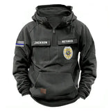 Personalized US Police Logo Retired Police Custom Name American Retro Hooded Sweatshirt Printed KVH241673