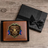 Personalized New Zealand Army Veteran Rank Gold Custom Name & Time Leather Wallet Printed AHHN241660