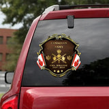 Personalized Canadian Army Veteran Custom Name, Time & Rank Gold Decal Printed AHHN241668