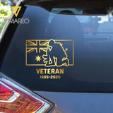 Personalized Australian Veteran Service Time Australia Flag Decal Printed QTHN241675
