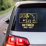 Personalized Australian Veteran Service Time Australia Flag Decal Printed QTHN241675