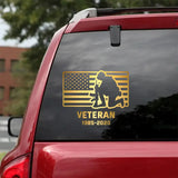 Personalized US Veteran Service Time Australia Flag Decal Printed QTHN241675