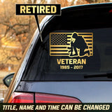 Personalized US Veteran Service Time Australia Flag Decal Printed QTHN241675