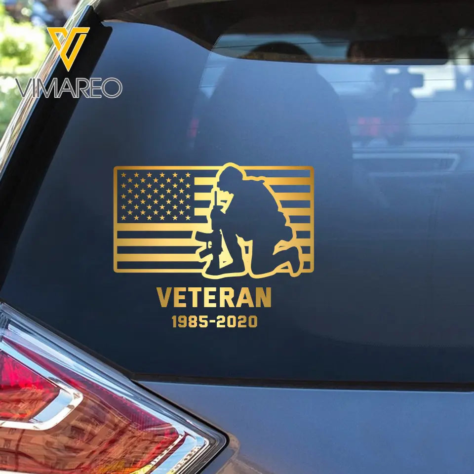 Personalized US Veteran Service Time Australia Flag Decal Printed QTHN241675