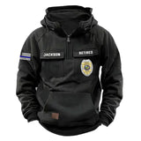 Personalized US Police Logo Retired Police Custom Name American Retro Hooded Sweatshirt Printed KVH241673