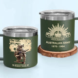 Personalized Australian Army Veteran Logo & Rank, Name Coffee Cup 3D 12oz Printed AHVA241664