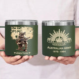 Personalized Australian Army Veteran Logo & Rank, Name Coffee Cup 3D 12oz Printed AHVA241664
