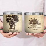 Personalized Australian Army Veteran Logo & Rank, Name Coffee Cup 3D 12oz Printed AHVA241664