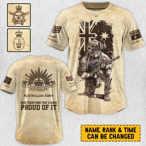 Personalized Australian Veteran Been There Done That & Darm Proud Of It Baseball Jersey 3D Printed AHVA241676