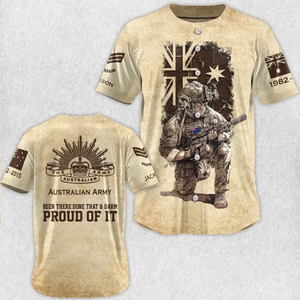 Personalized Australian Veteran Been There Done That & Darm Proud Of It Baseball Jersey 3D Printed AHVA241676
