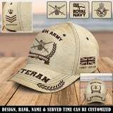 Personalized British Army Veteran Logo Custom Rank & Name 3D Printed AHVQ241689