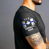 Personalized The Devil Saw Me With My Head Down And Thought He'd Won Until I Said Amen Canadian Police T-shirt Printed QTVA241704