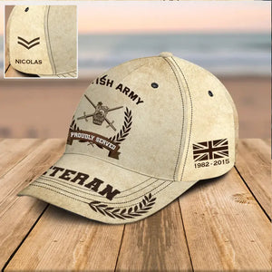 Personalized British Army Veteran Logo Custom Rank & Name 3D Printed AHVQ241689