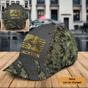 Personalized US Welder Working US Camo 3D Cap Printed QTKH241695