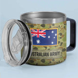 Personalized Australian Army Veteran Rank Camo & Name Coffee Cup 3D Printed AHVA241694