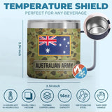 Personalized Australian Army Veteran Rank Camo & Name Coffee Cup 3D Printed AHVA241694