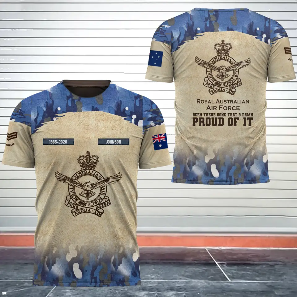 Personalized Australian Army Been There Done That & Damn Proud Of It Australian Veteran 3D T-shirt Printed AHVQ241700