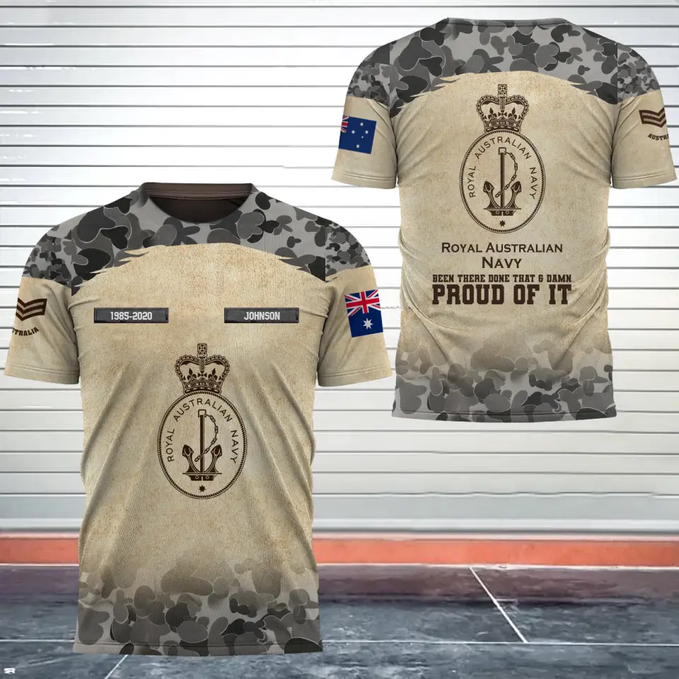 Personalized Australian Army Been There Done That & Damn Proud Of It Australian Veteran 3D T-shirt Printed AHVQ241700